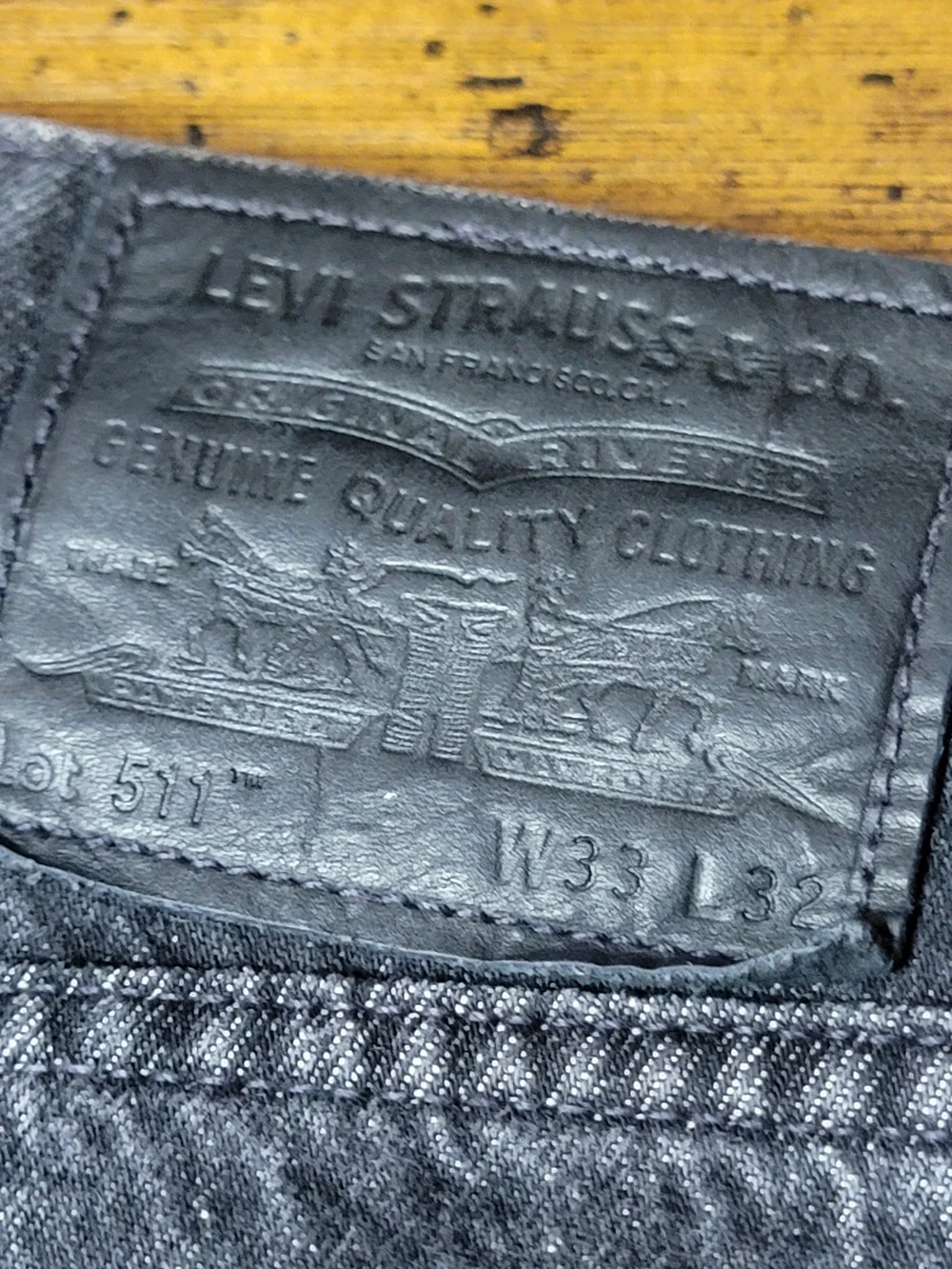 Levi's 511 Premium Big E in Washed Black 33x32